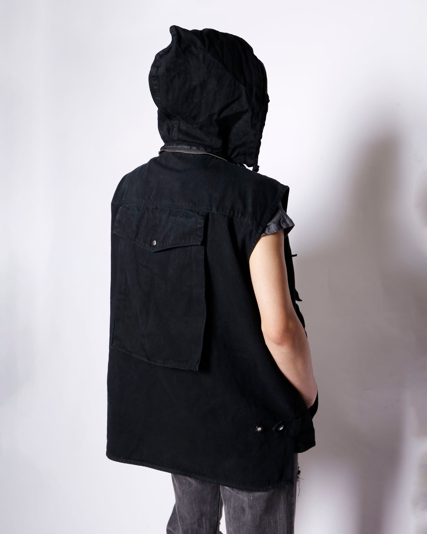 vintage don't stop tactical vest, hood storage