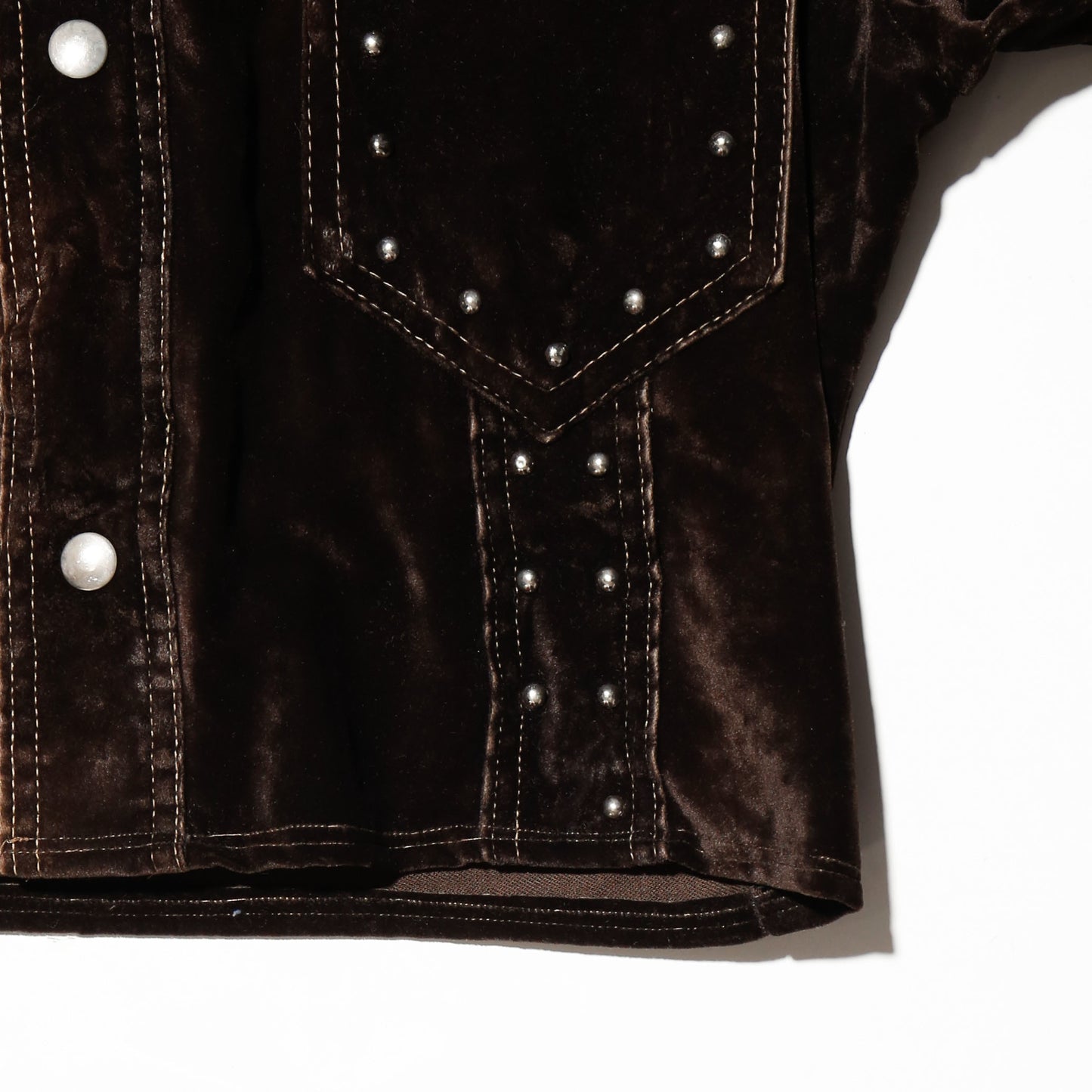 vintage 70's leopard studs velvet trucker jacket