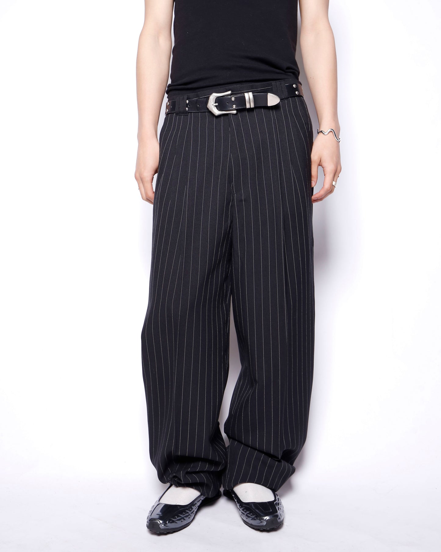vintage stripe wide slacks