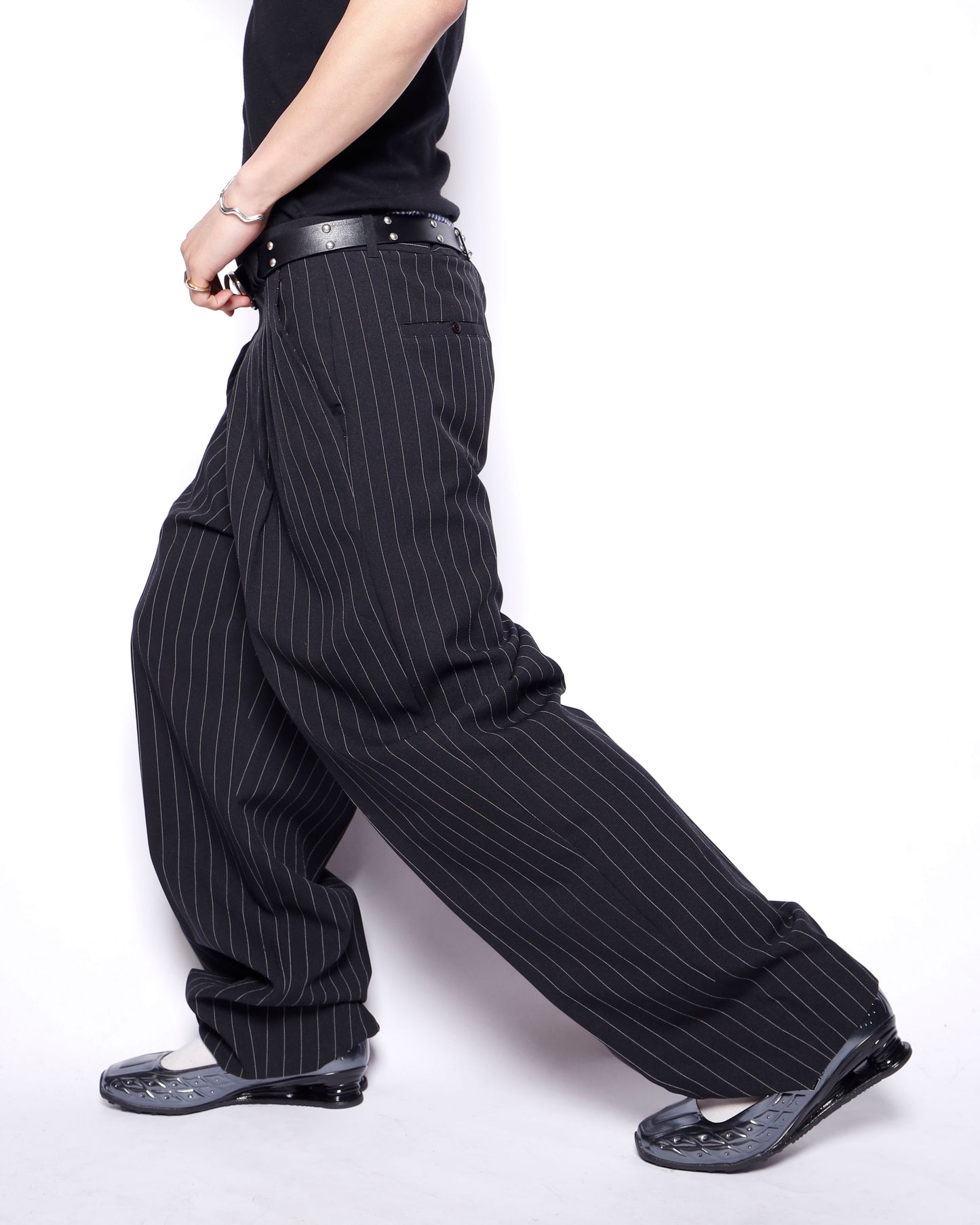 vintage stripe wide slacks