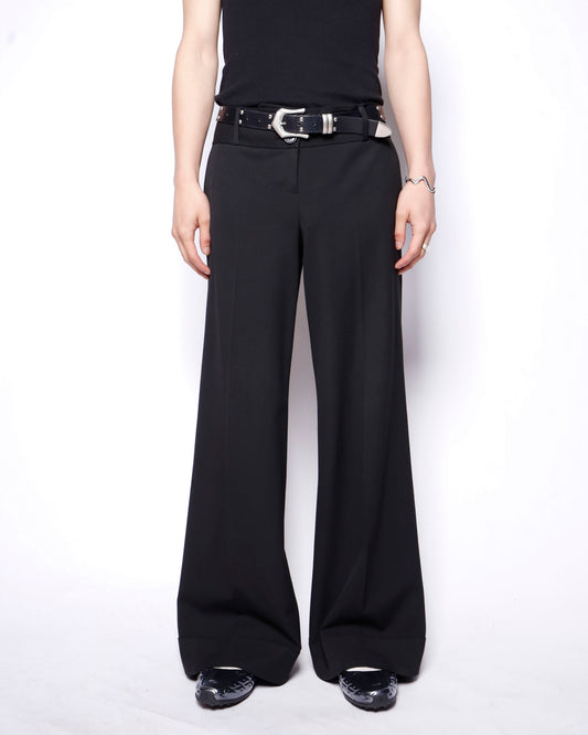 vintage low rise wide slacks