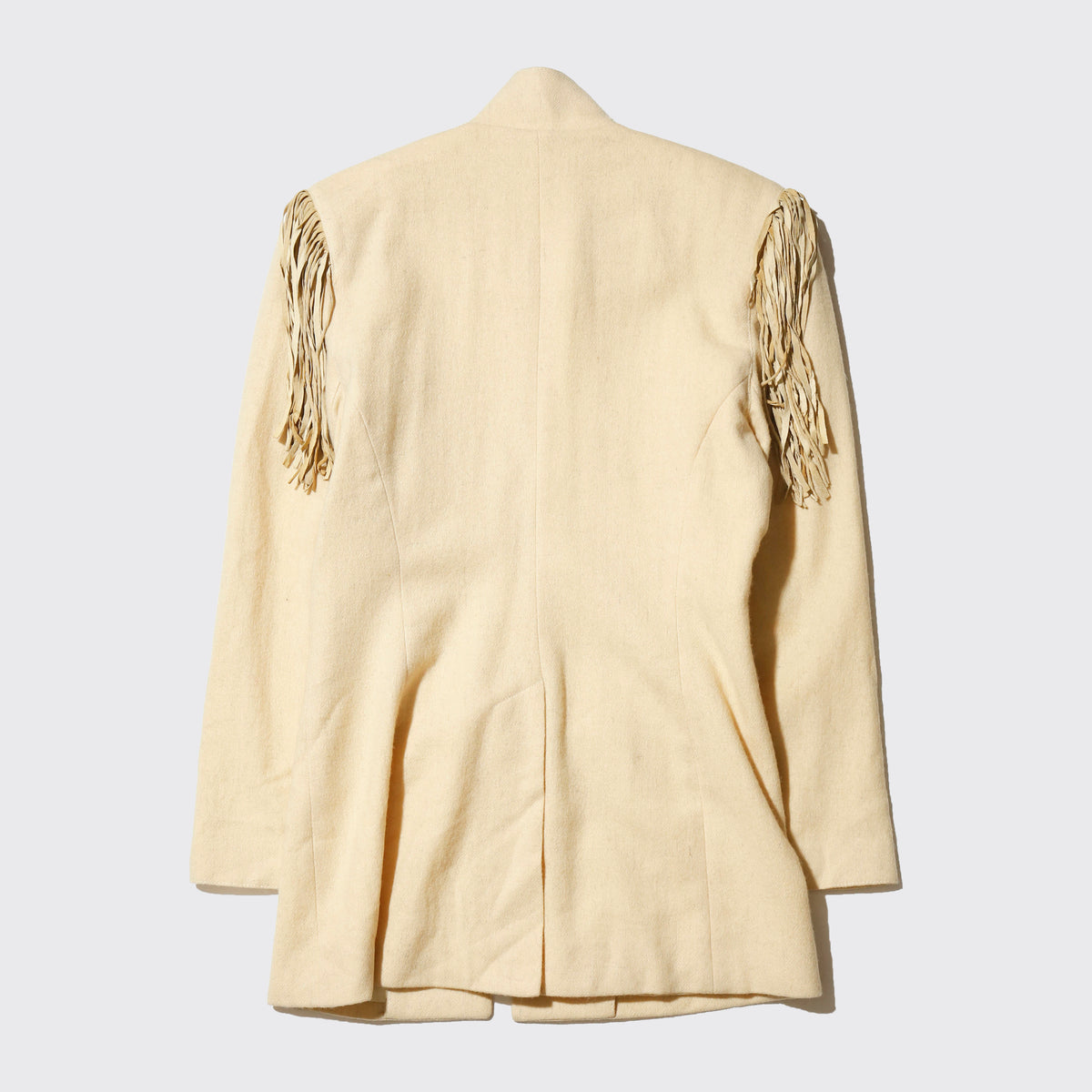 vintage fringe wool napoleon jacket