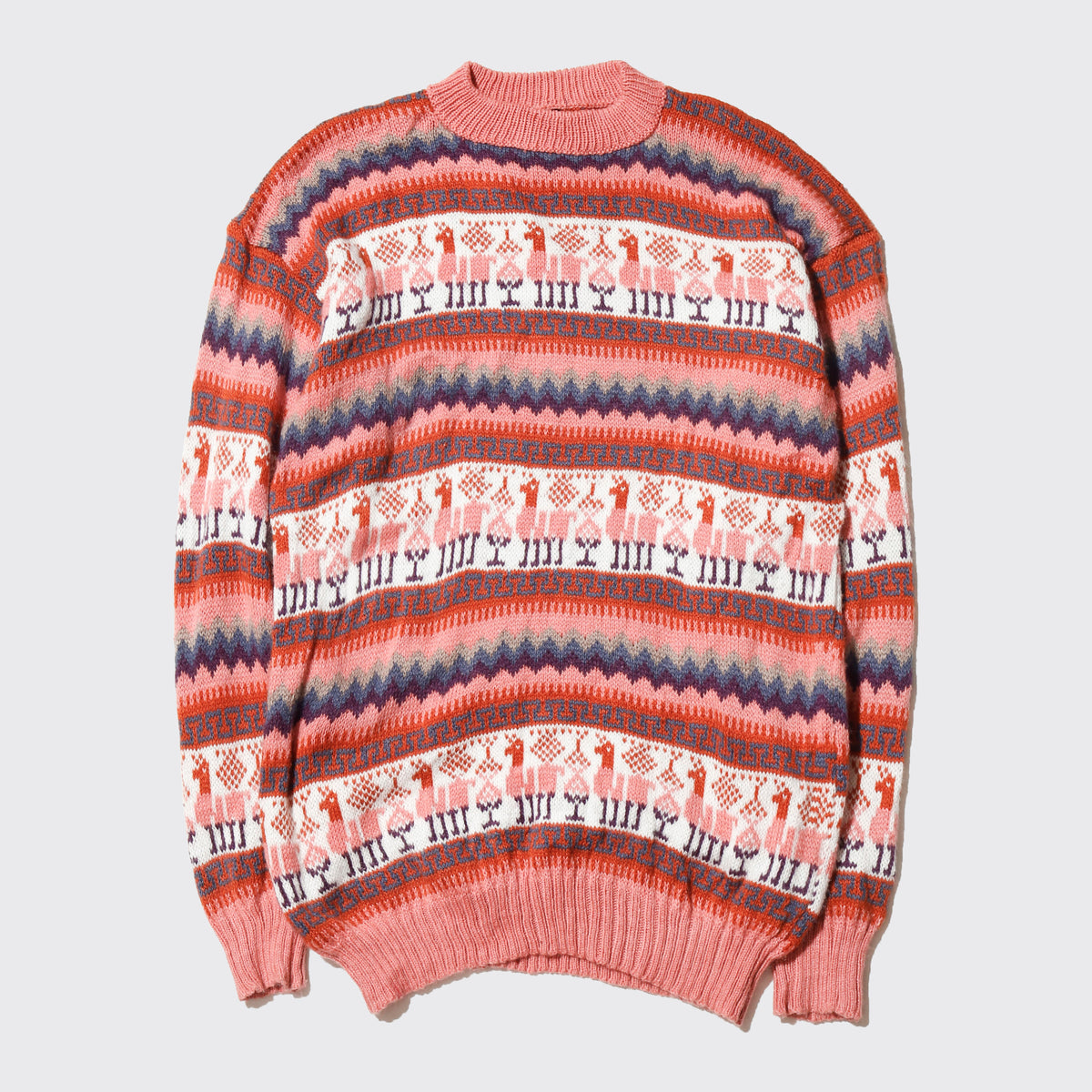 vintage alpaca wool argyle sweater