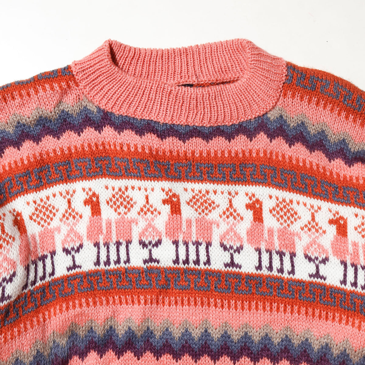 vintage alpaca wool argyle sweater