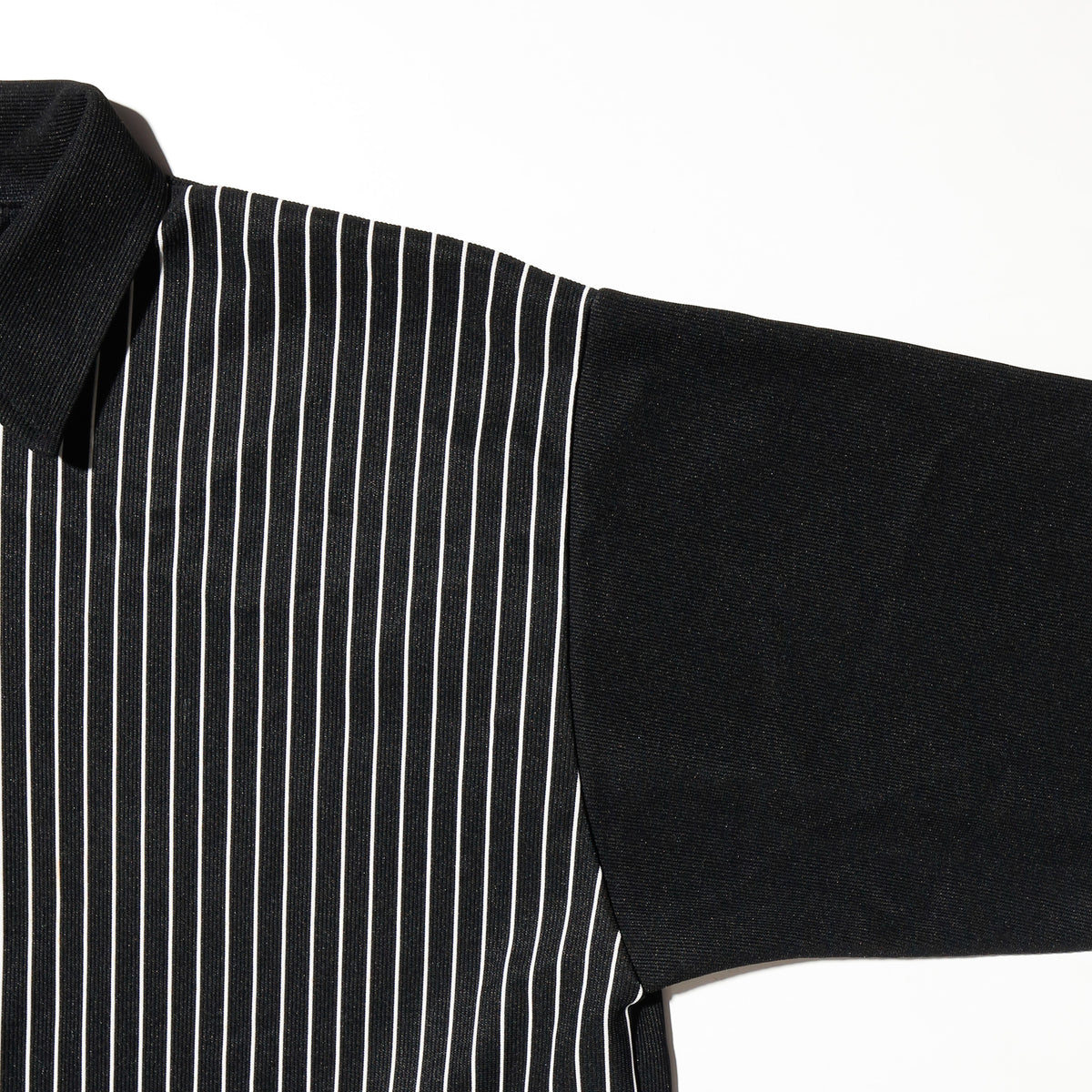 vintage stripe poly zipped jacket