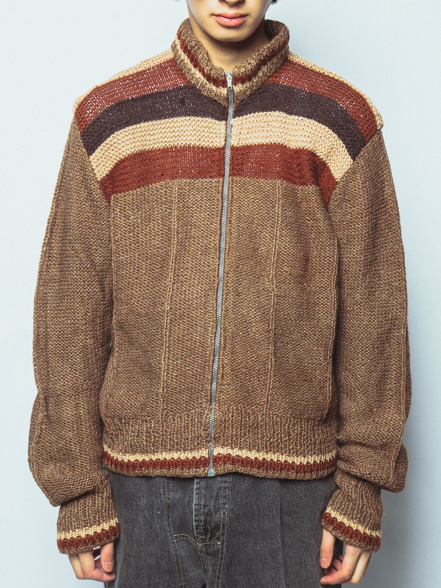 vintage euro knit track jacket