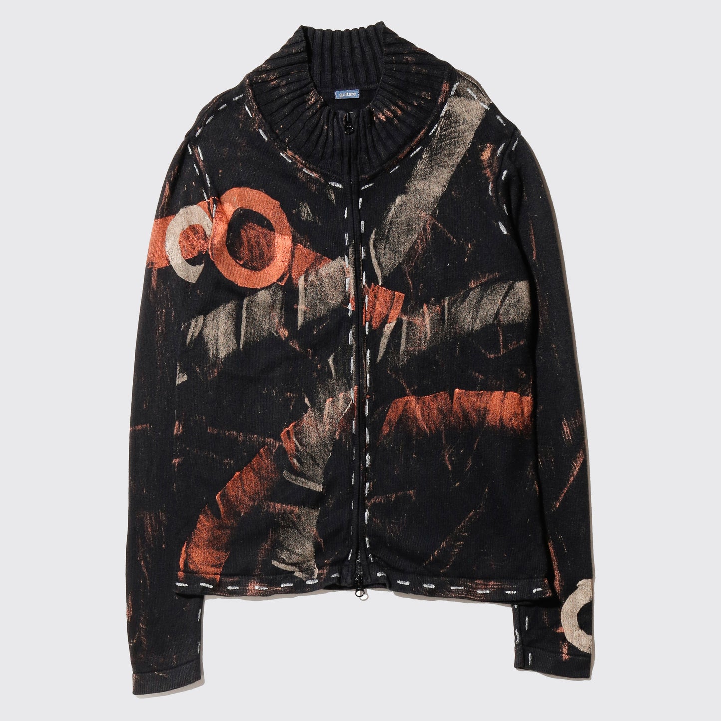 vintage transfer zipped sweater