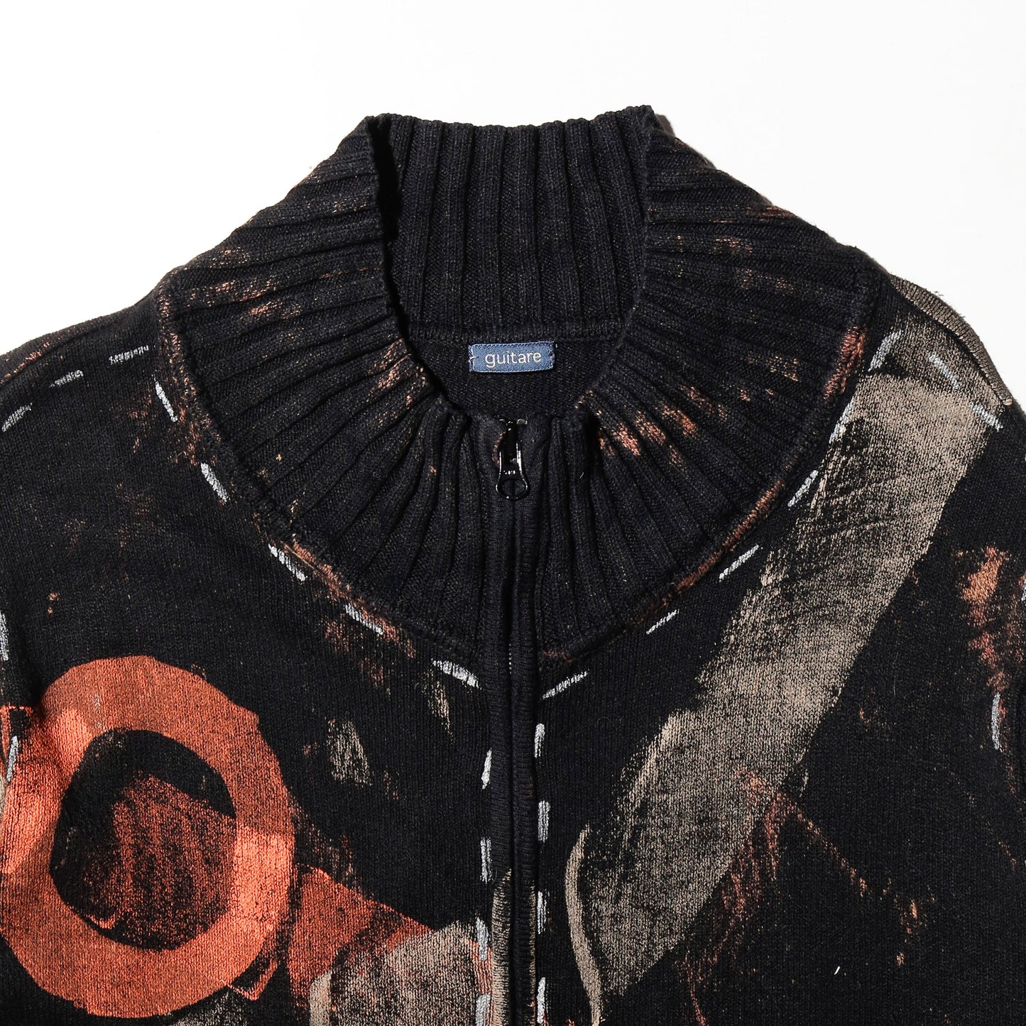 vintage transfer zipped sweater