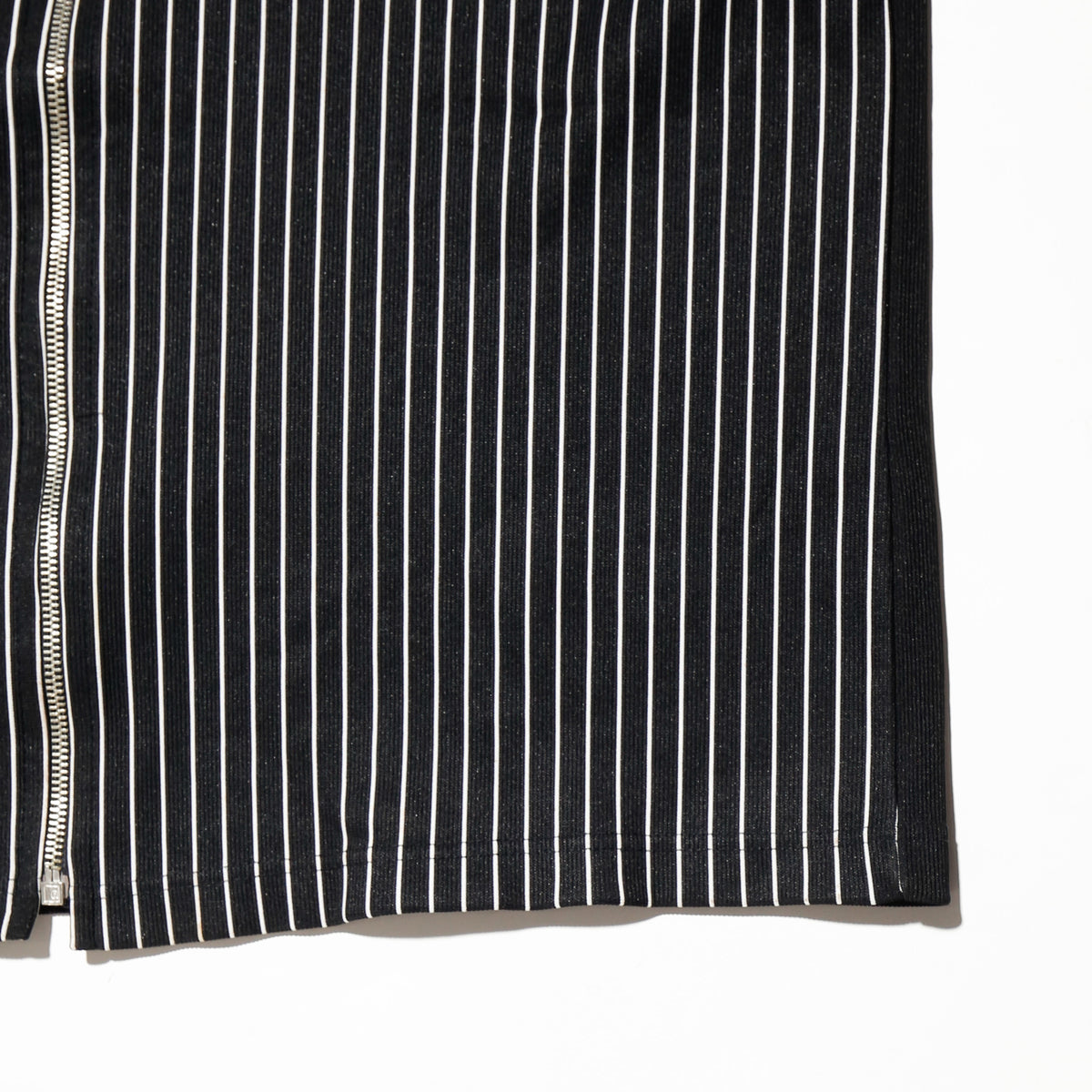 vintage stripe poly zipped jacket