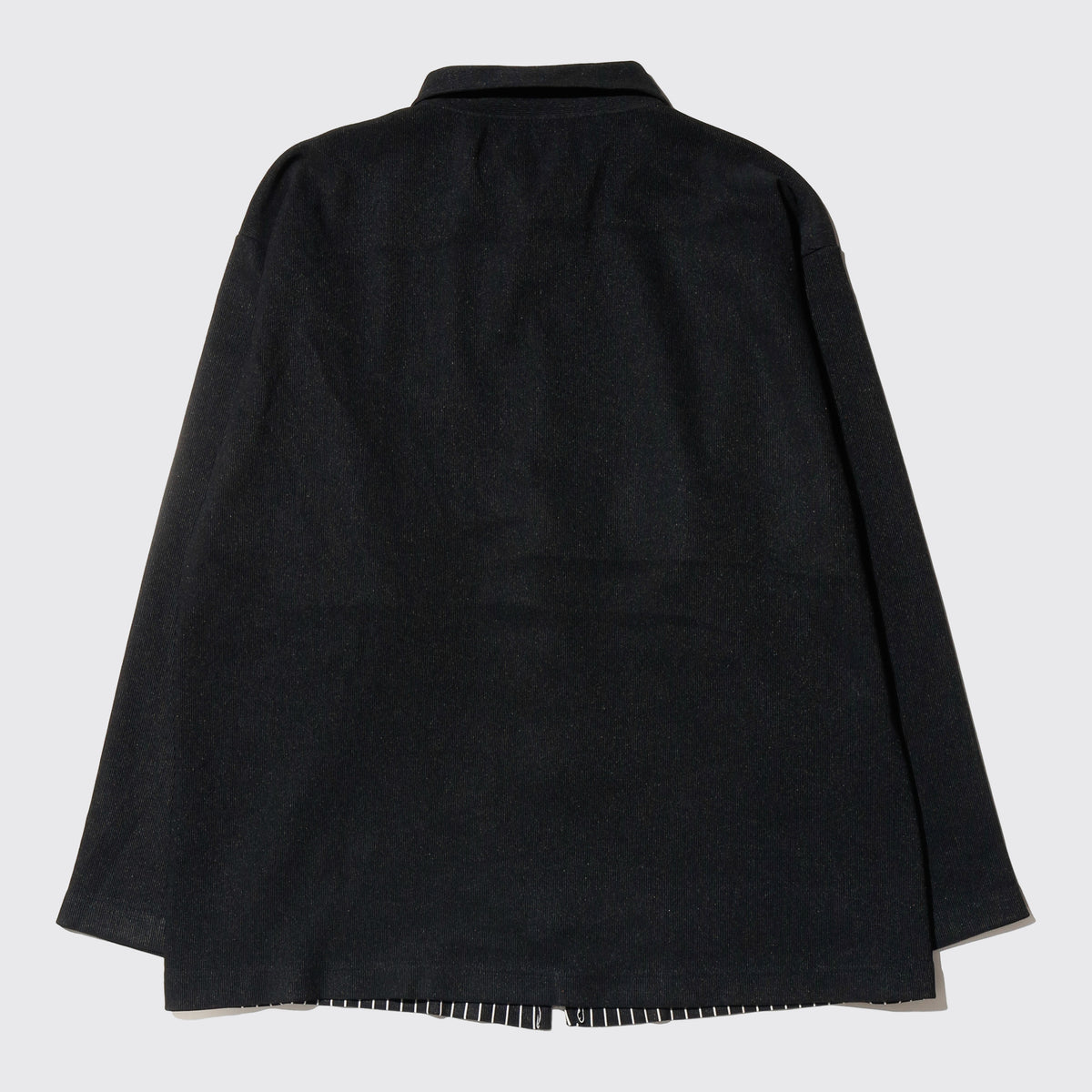 vintage stripe poly zipped jacket