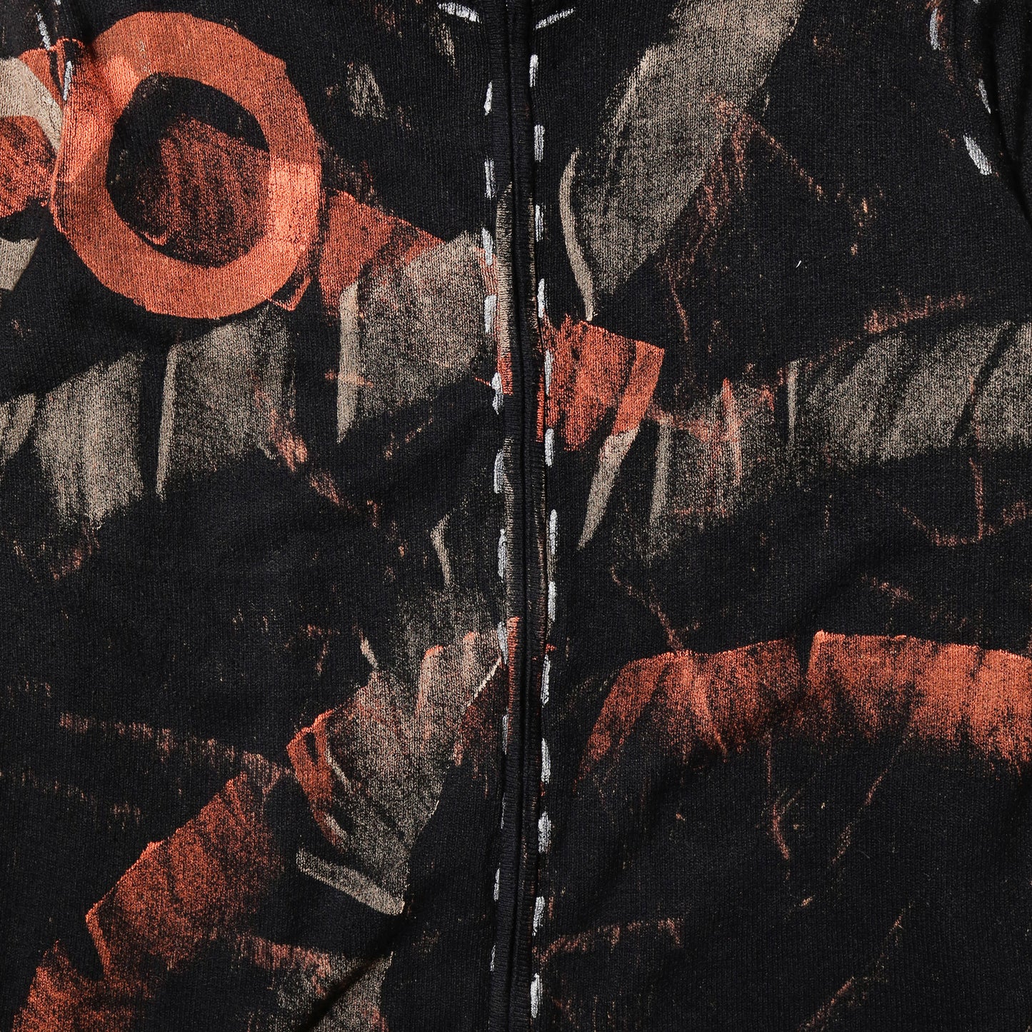 vintage transfer zipped sweater