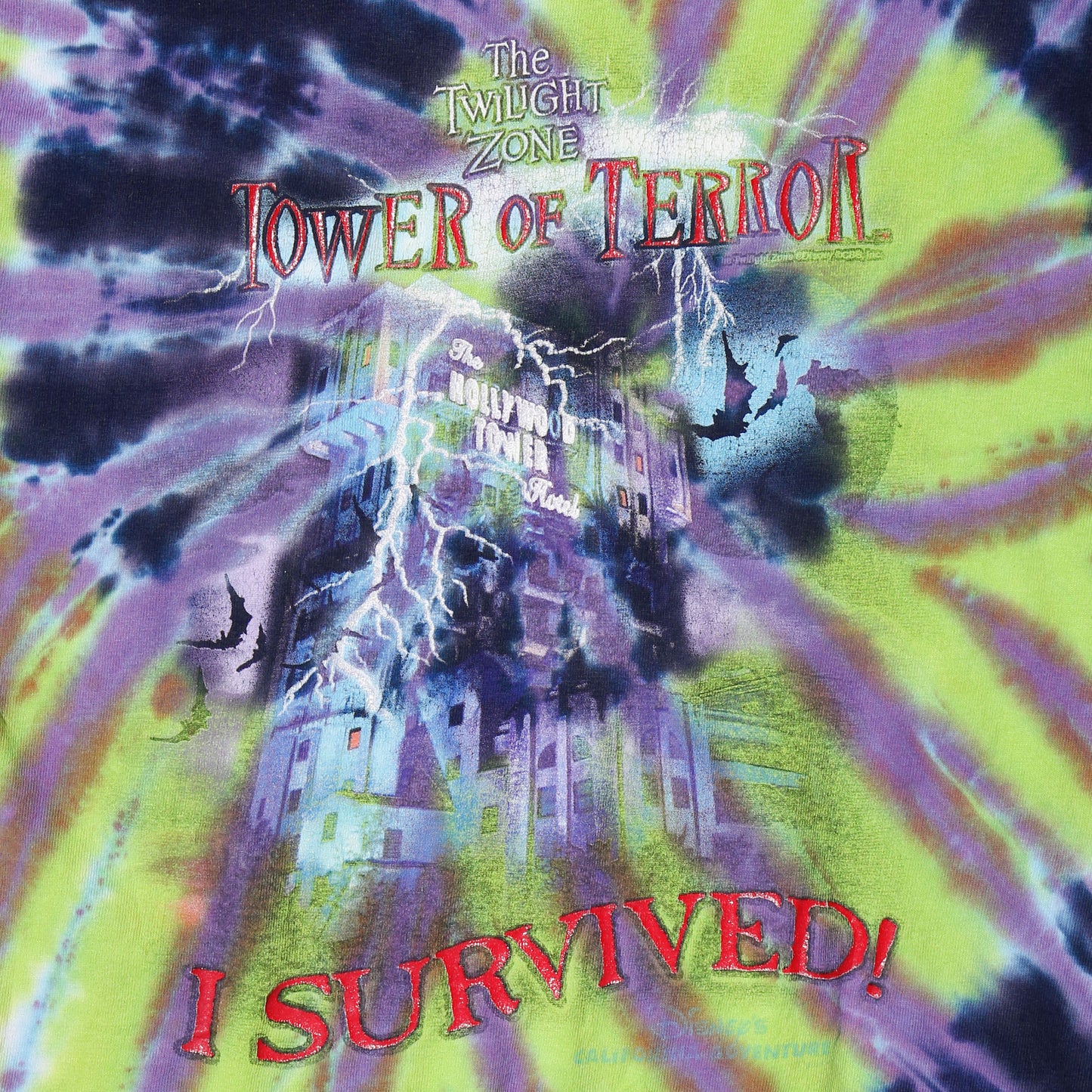 vintage 00's disney tower of terror t-shirt