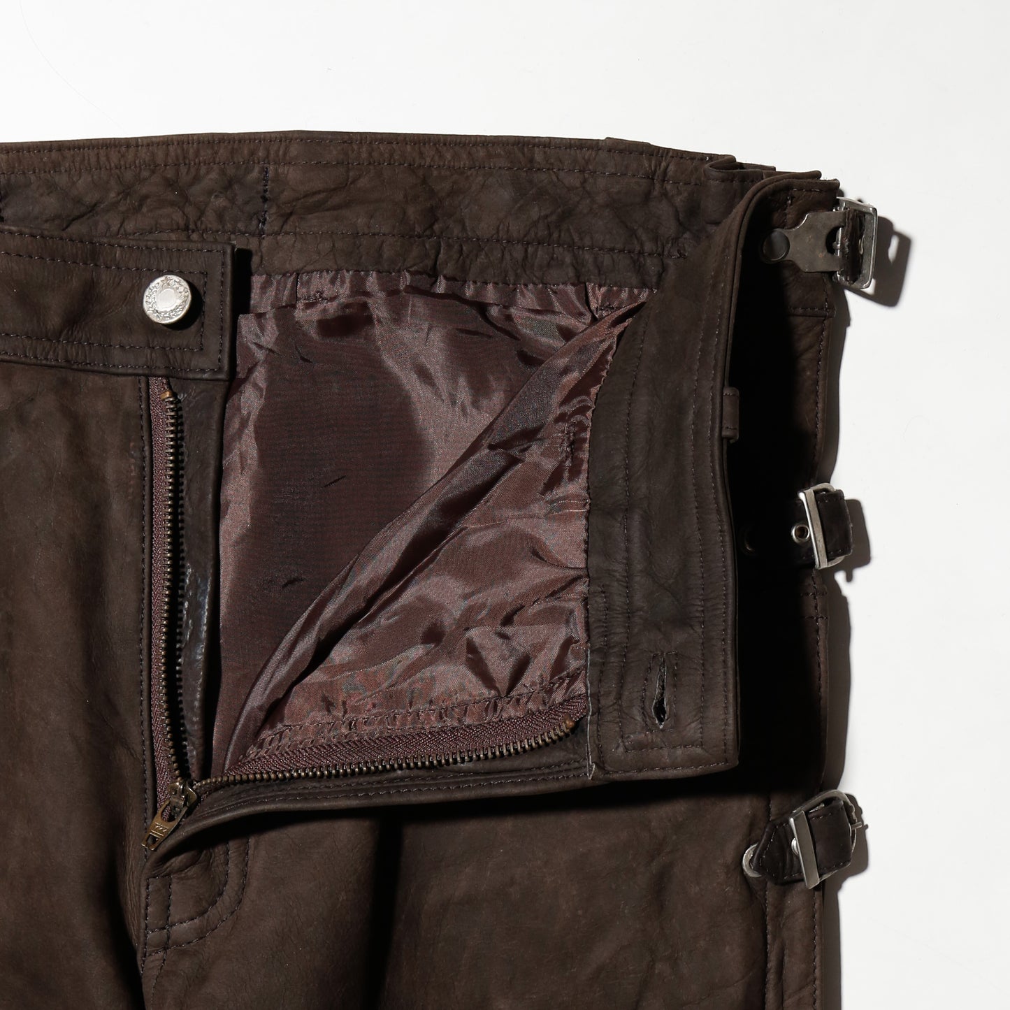 vintage bondage waxed leather trousers