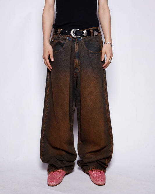 vintage loco street gear fade baggy jeans,*resized