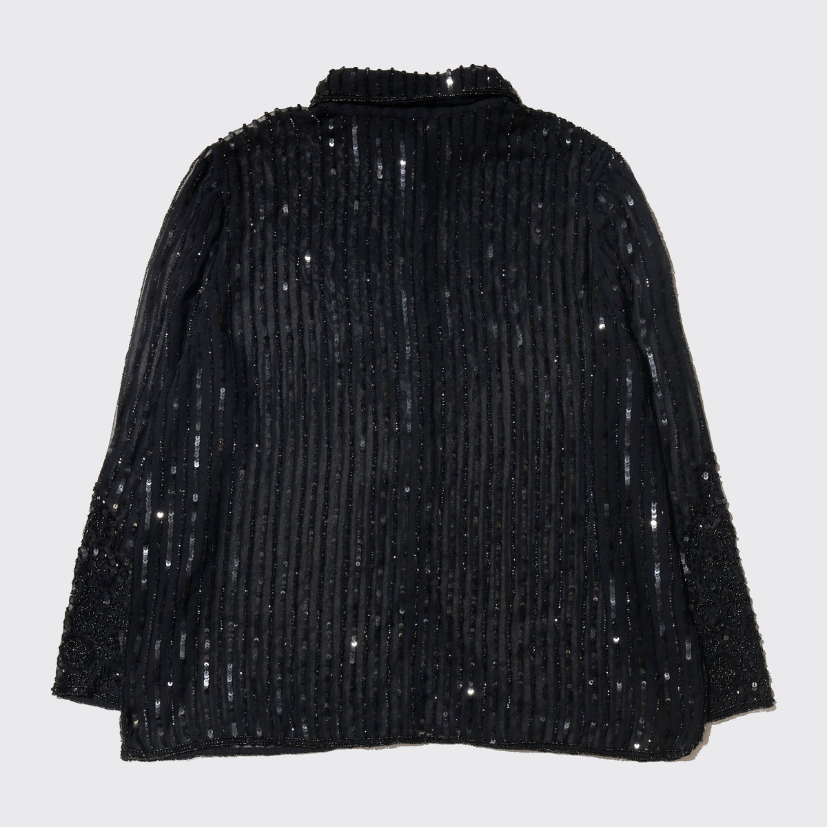 vintage flower bijou/spangle evening shirt