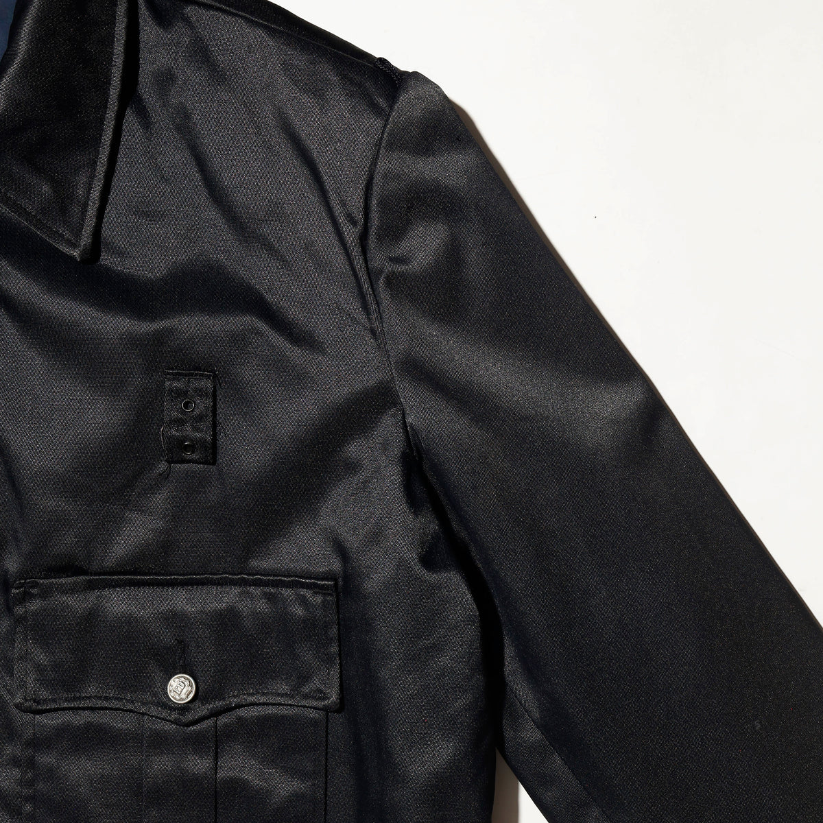 vintage satin boxy police jacket