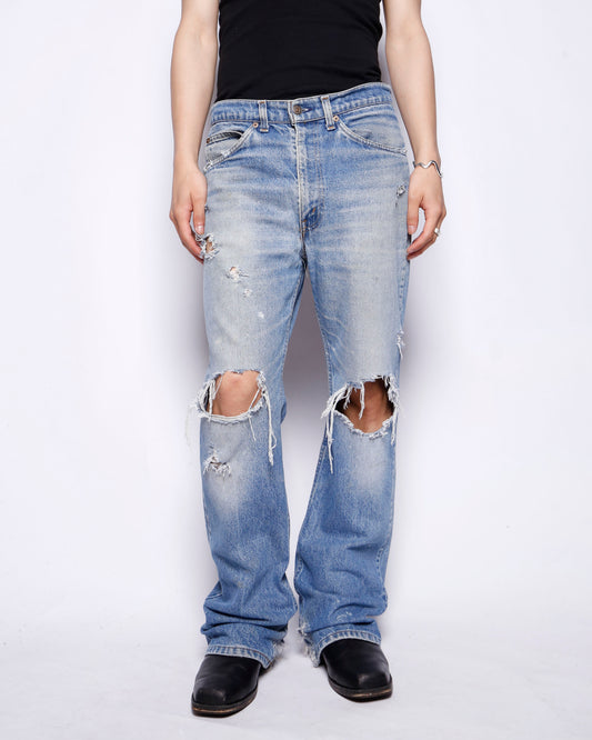 vintage 90's levi's517 crush flare jeans