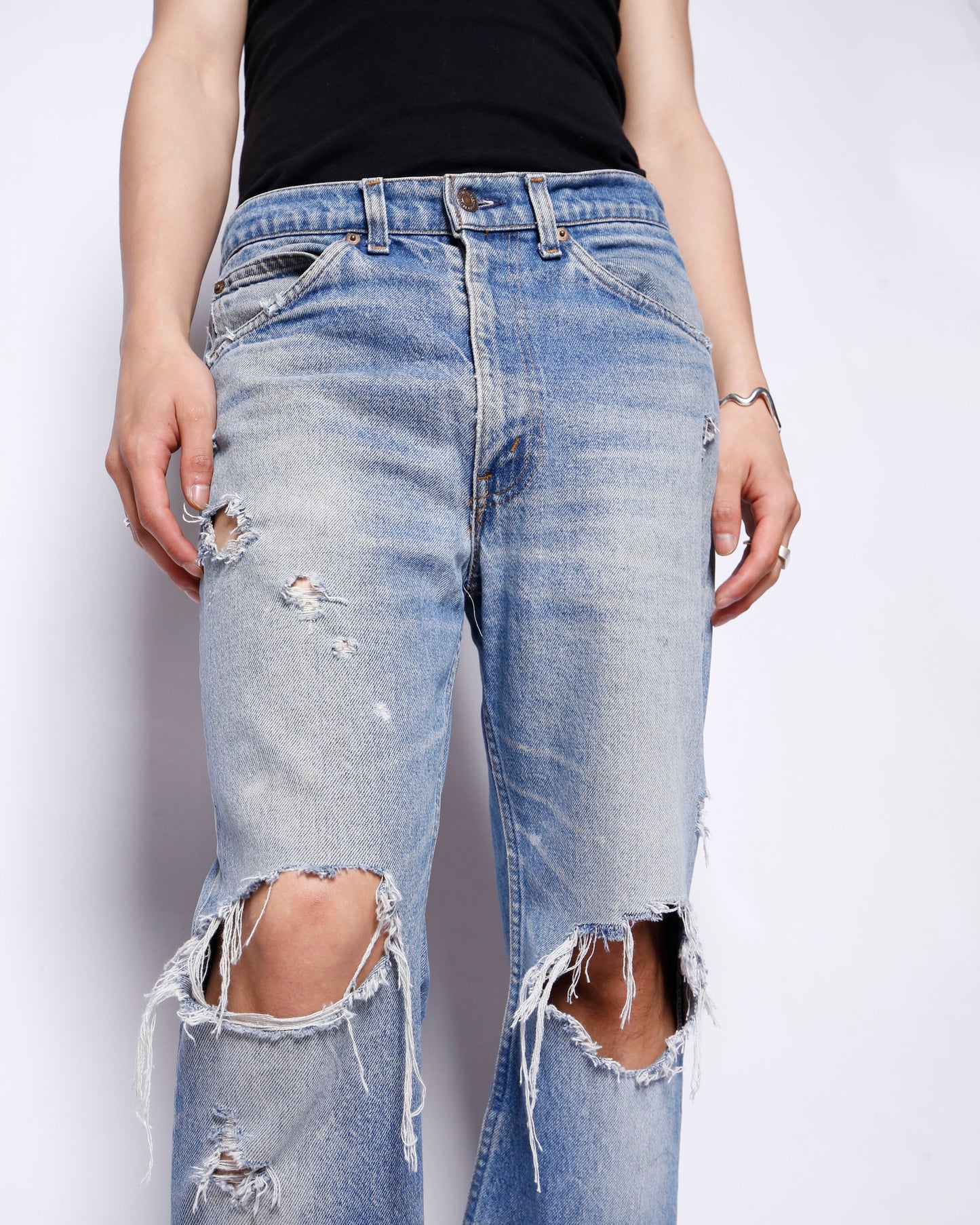 vintage 90's levi's517 crush flare jeans