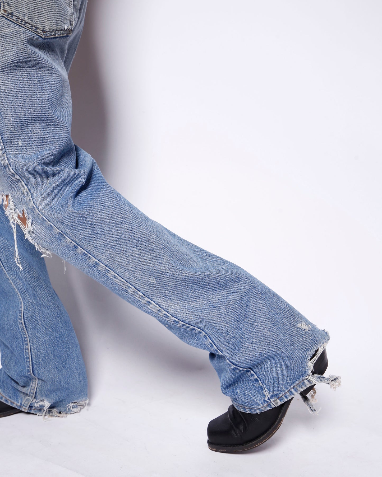 vintage 90's levi's517 crush flare jeans