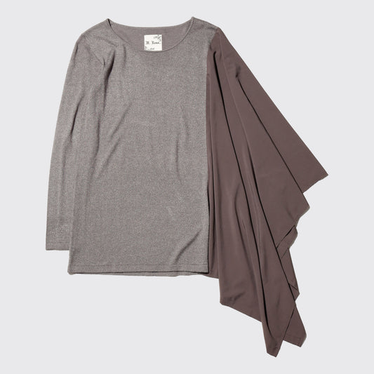 vintage asymmetry drape cut sew