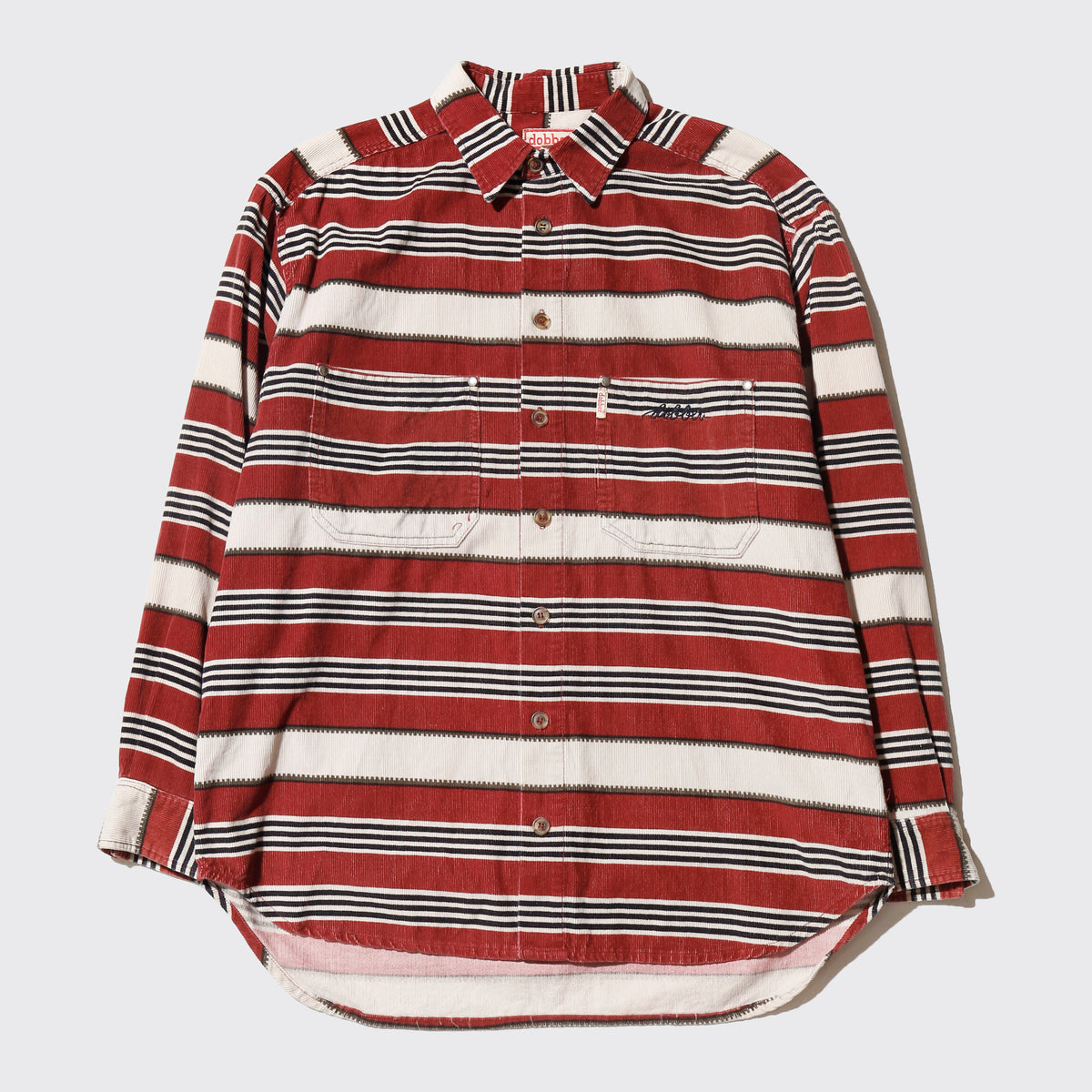 vintage dobber textured multi border shirt