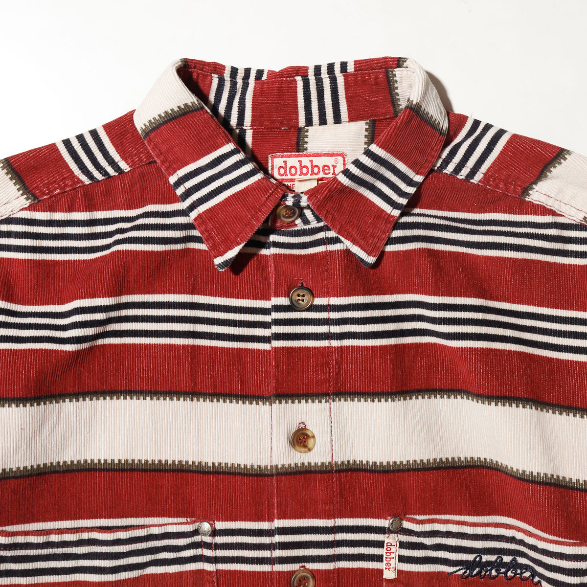 vintage dobber textured multi border shirt