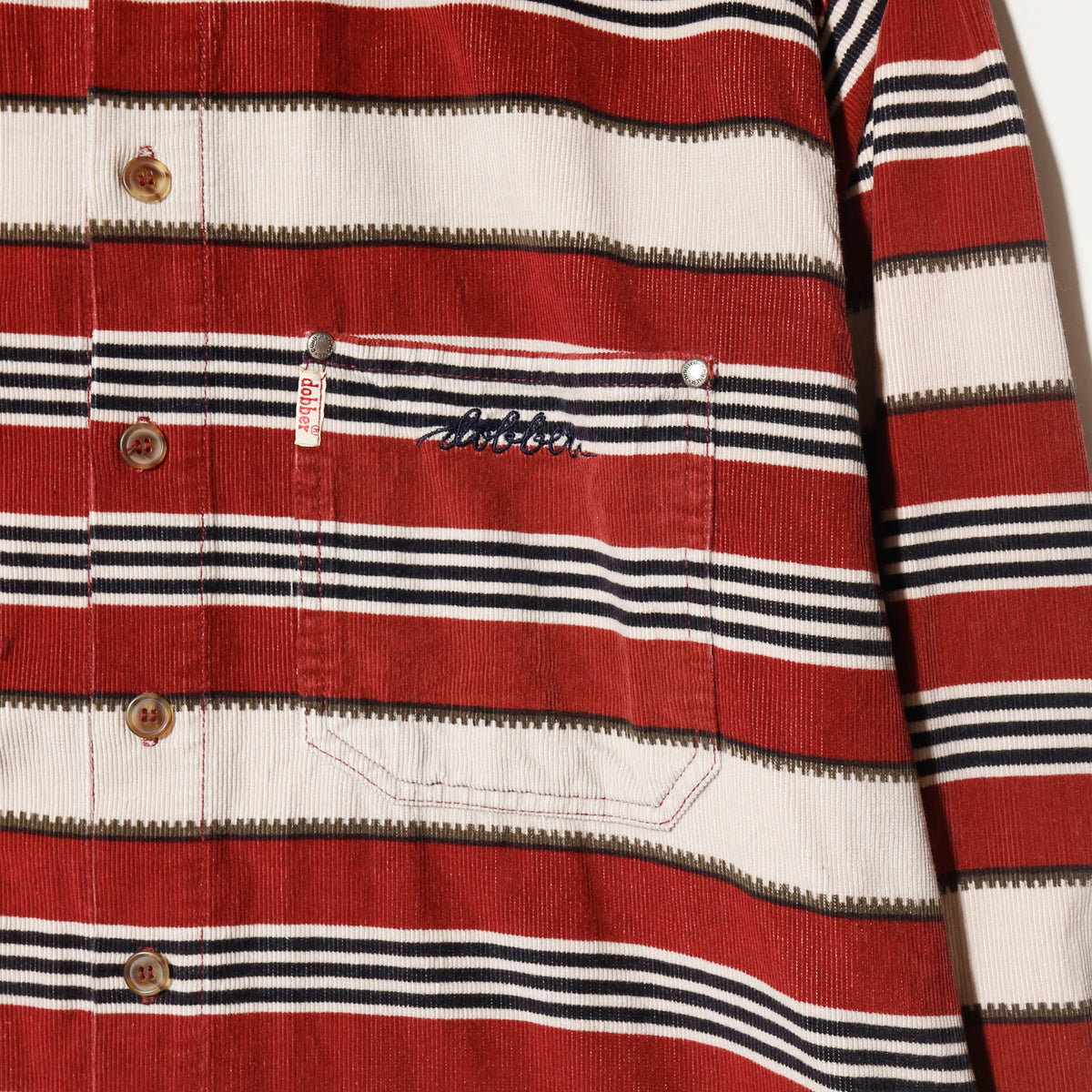 vintage dobber textured multi border shirt