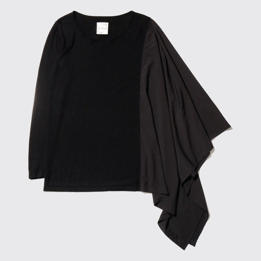 vintage asymmetry drape cut sew