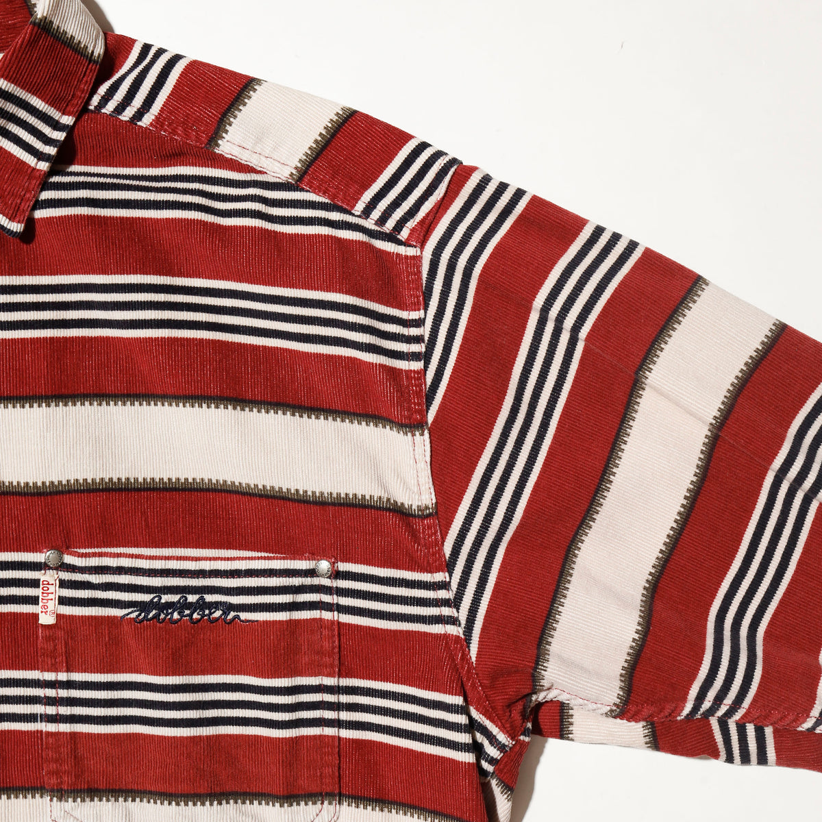 vintage dobber textured multi border shirt