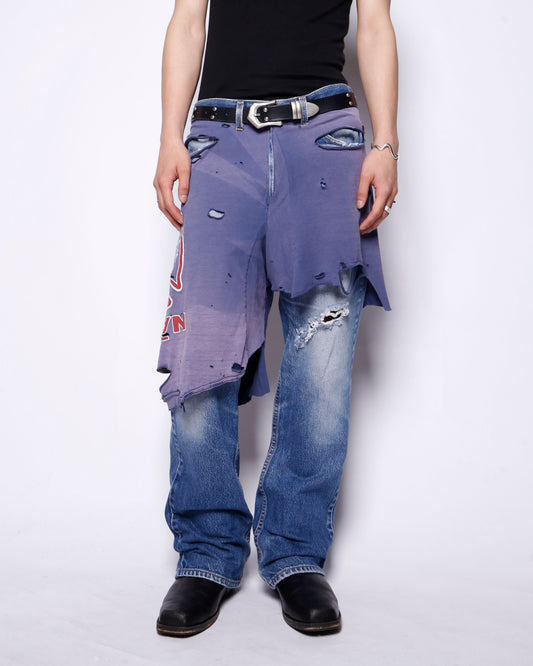*one-off broken layered trousers