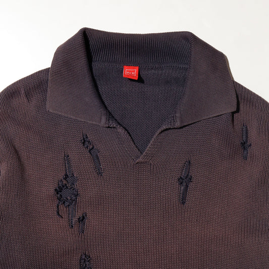 *one-off broken skipper polo sweater