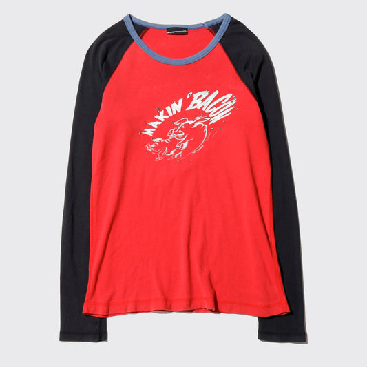 *one-off "making bacon" hand screen l/s