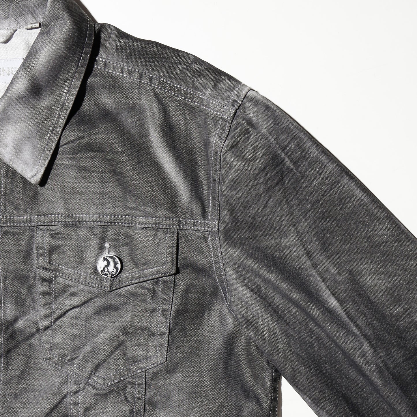 vintage 00's waxed dust trucker jacket