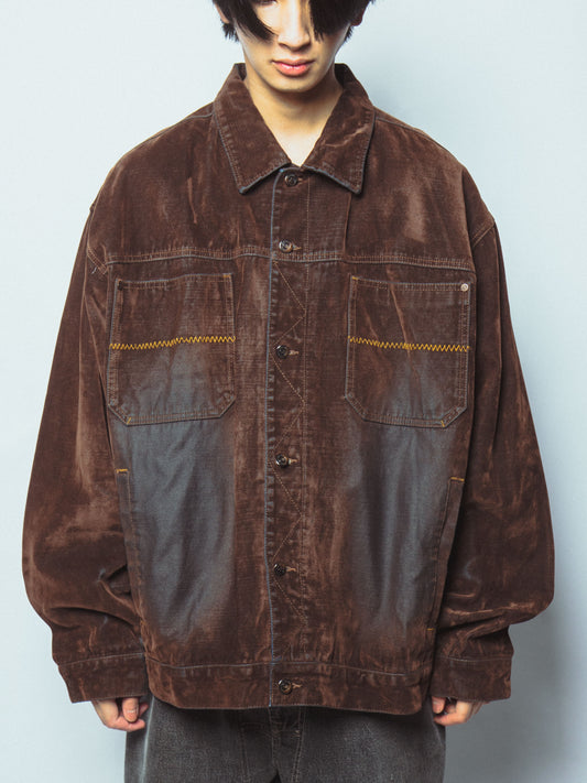 vintage faded baggy trucker jacket