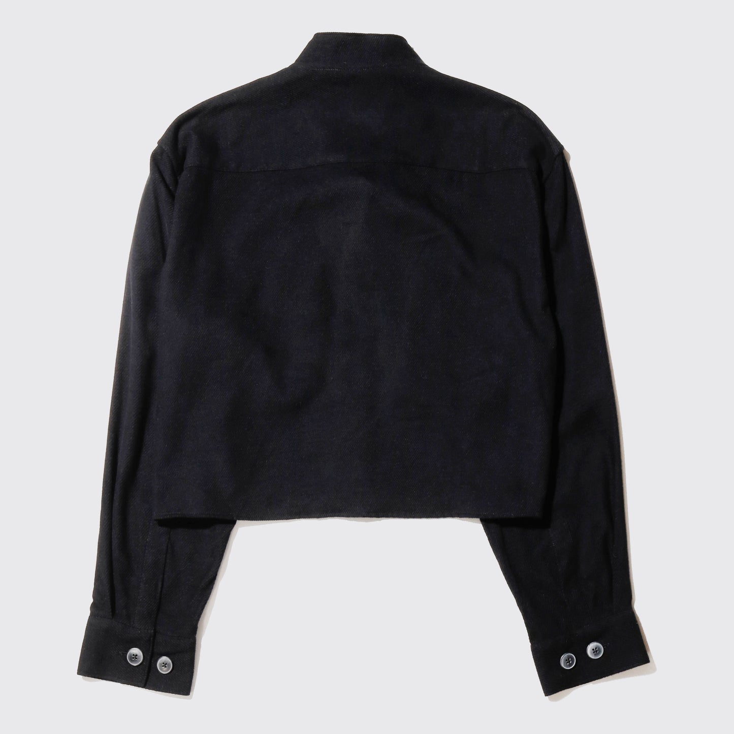 *one-off cropped bowtie wool shirt