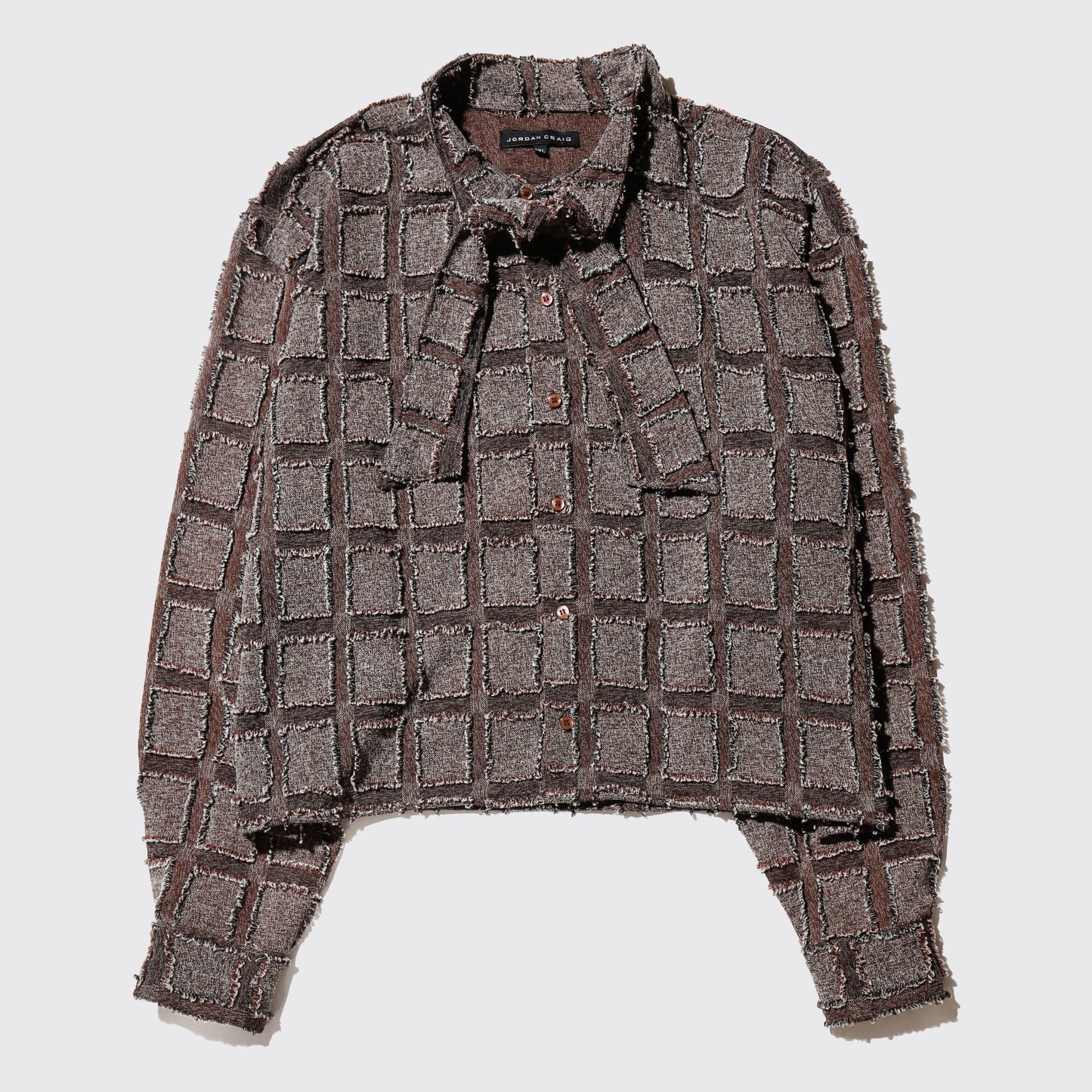 *one-off cropped bowtie coupe check shirt