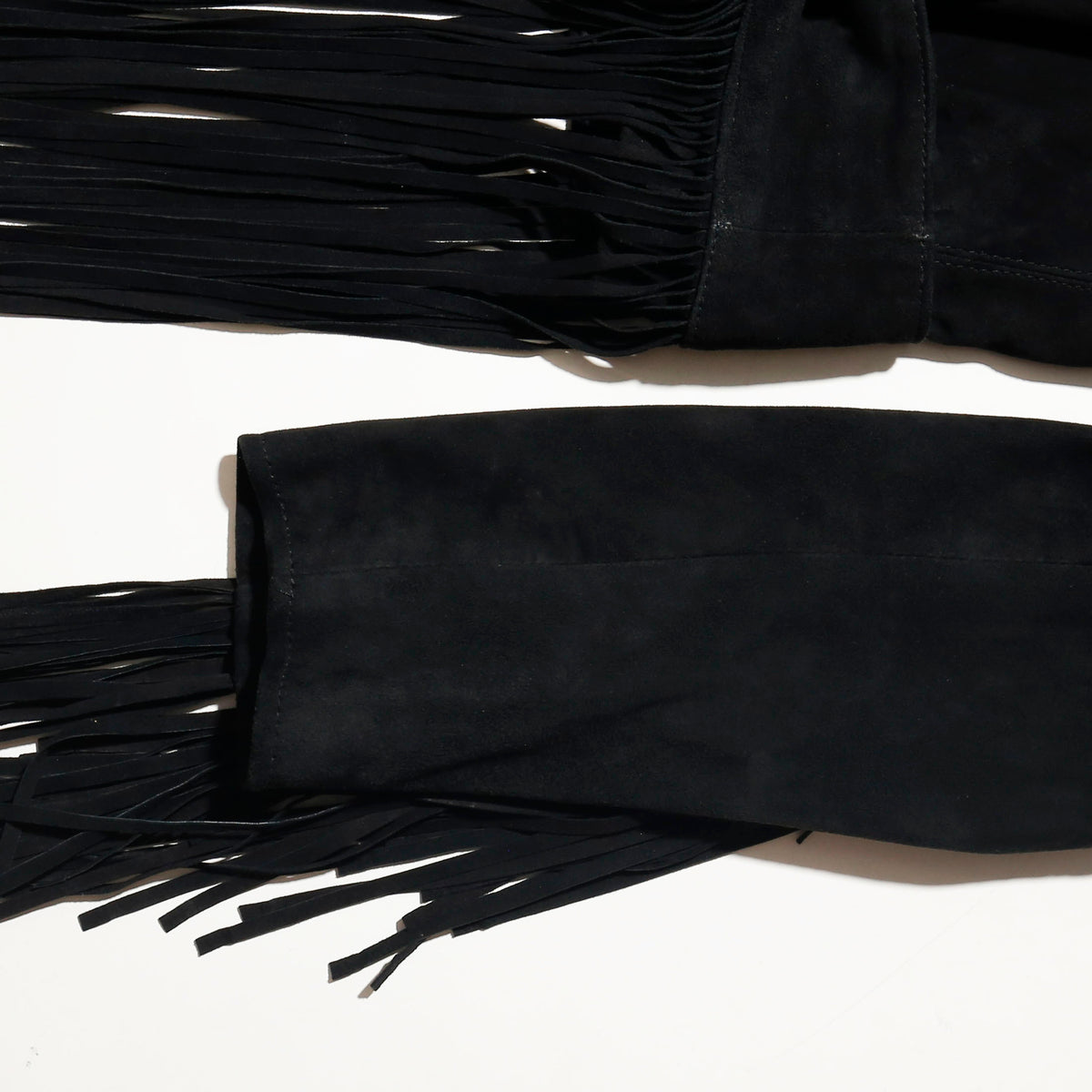 vintage cropped fringe hallow jacket , with fringe belt