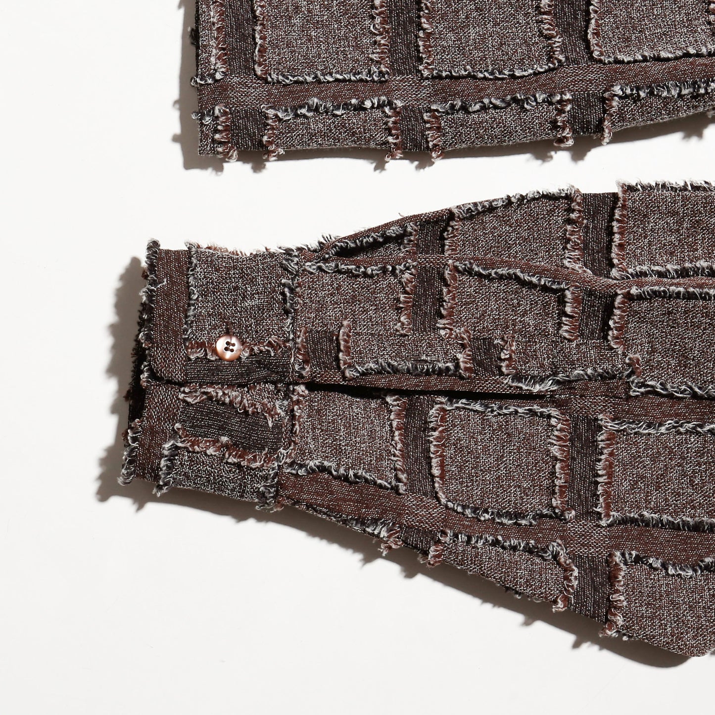 *one-off cropped bowtie coupe check shirt