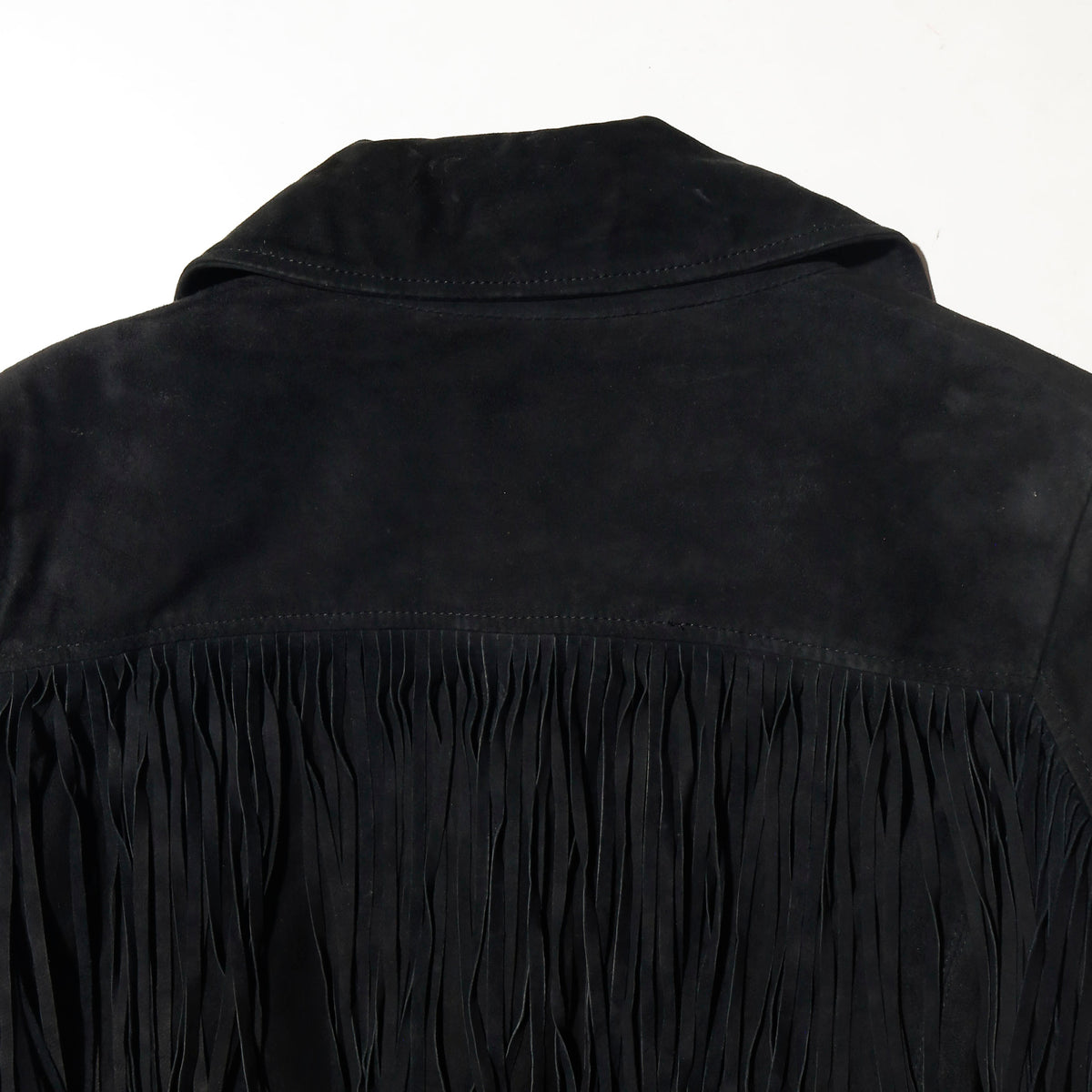 vintage cropped fringe hallow jacket , with fringe belt