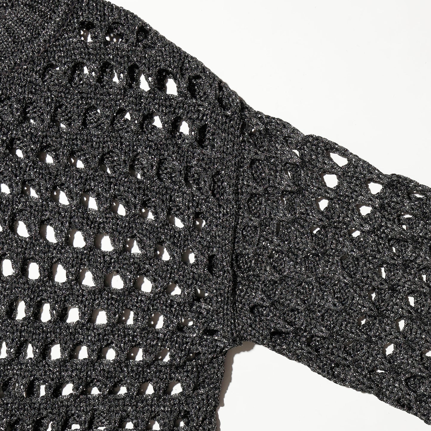 vintage cropped lame hole sweater