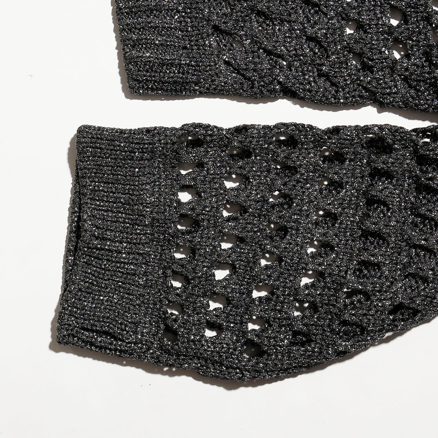 vintage cropped lame hole sweater