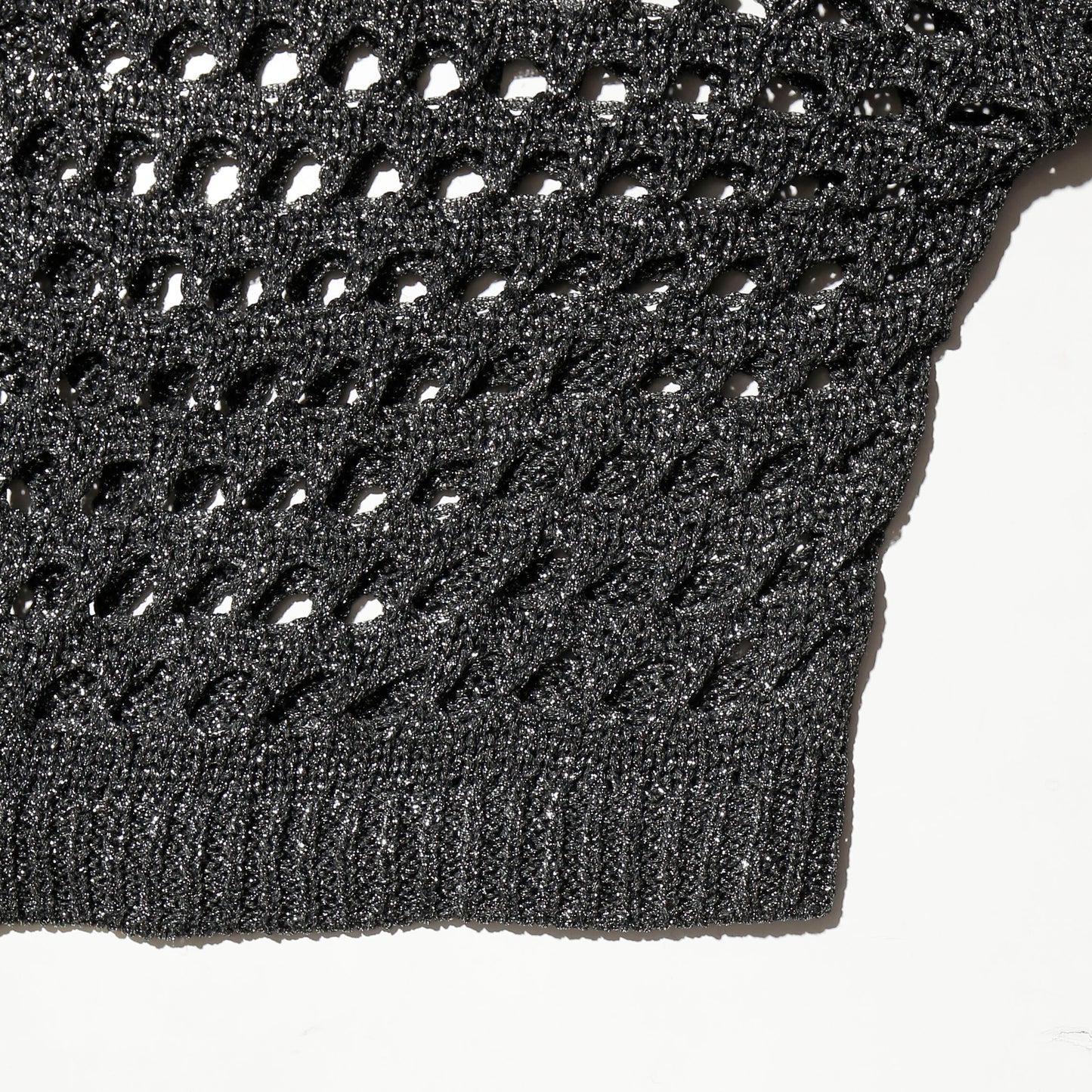 vintage cropped lame hole sweater