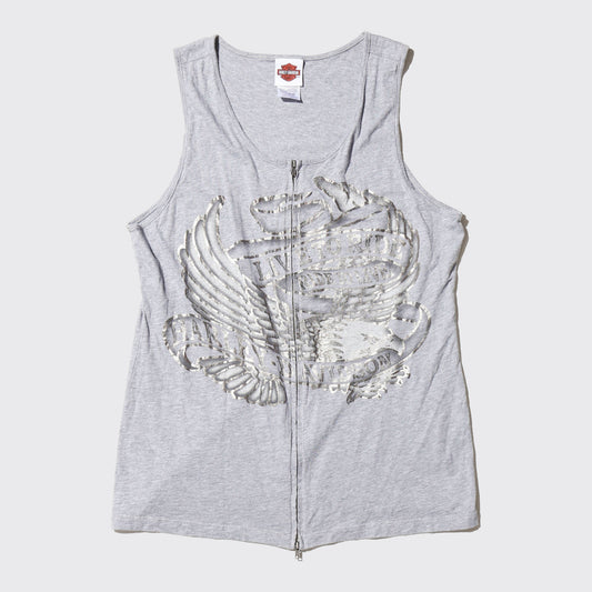 vintage harley-davidson zipped tank top