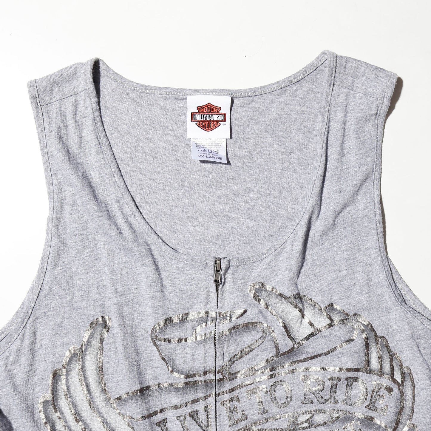 vintage harley-davidson zipped tank top