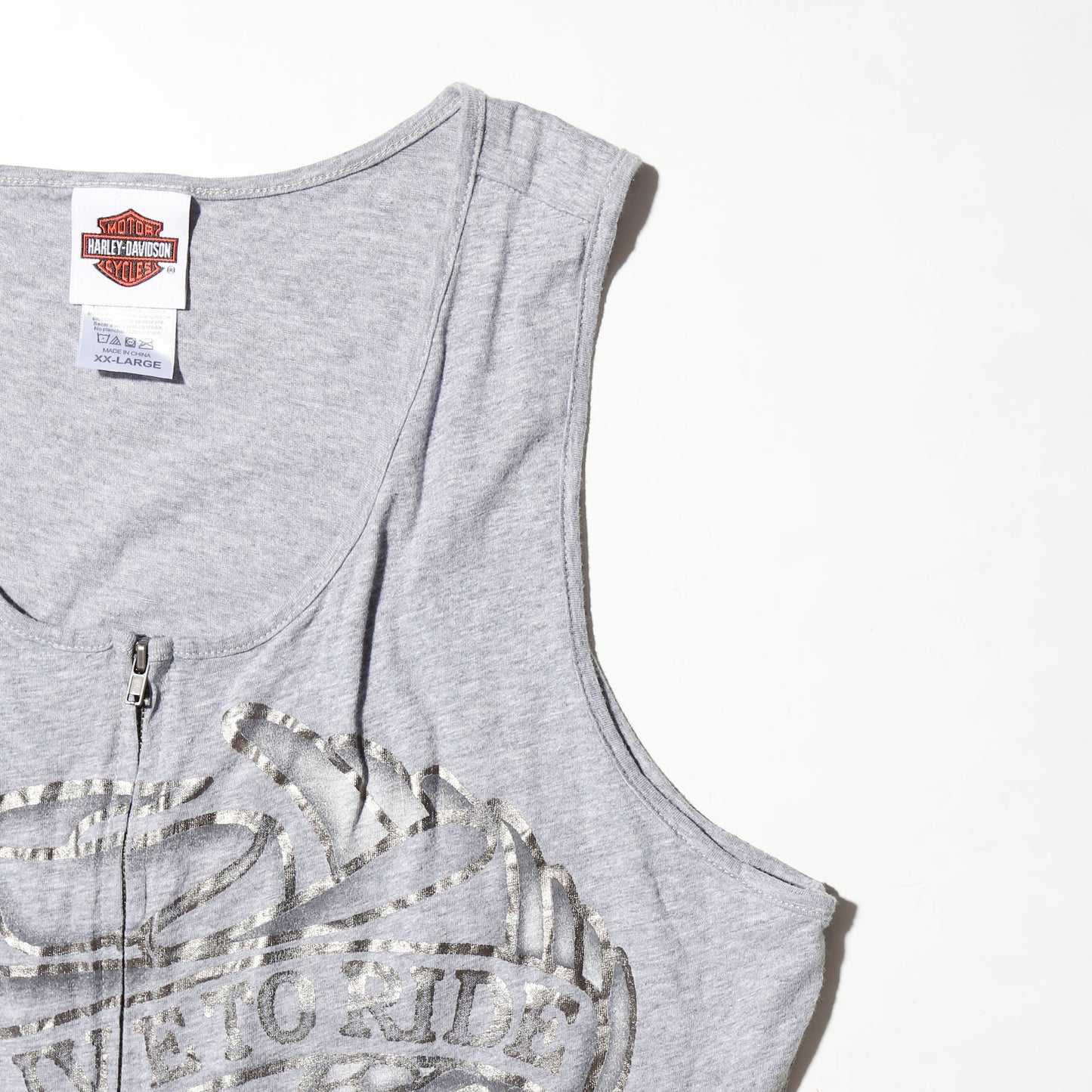 vintage harley-davidson zipped tank top
