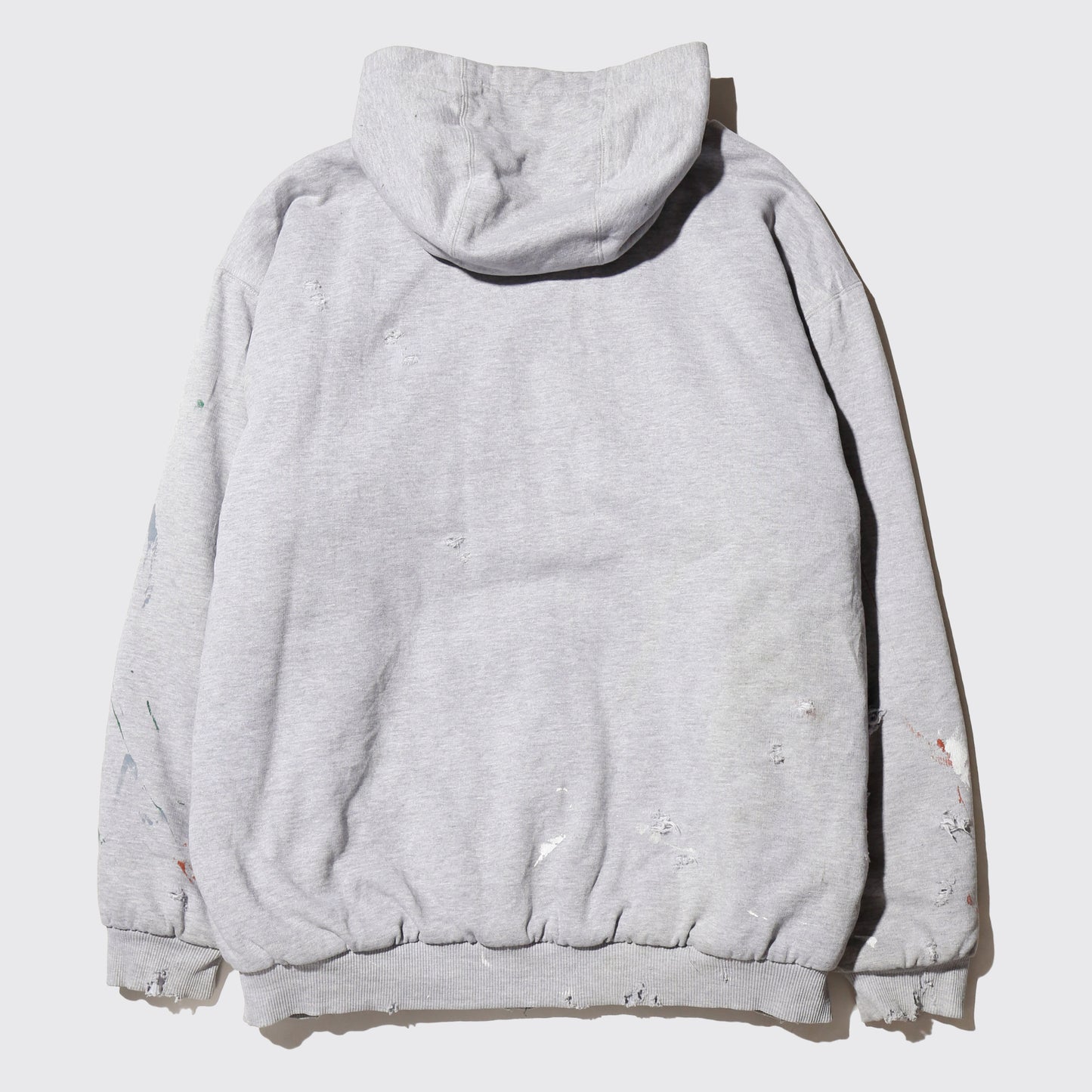 *one-off painted broken hoodie, with line