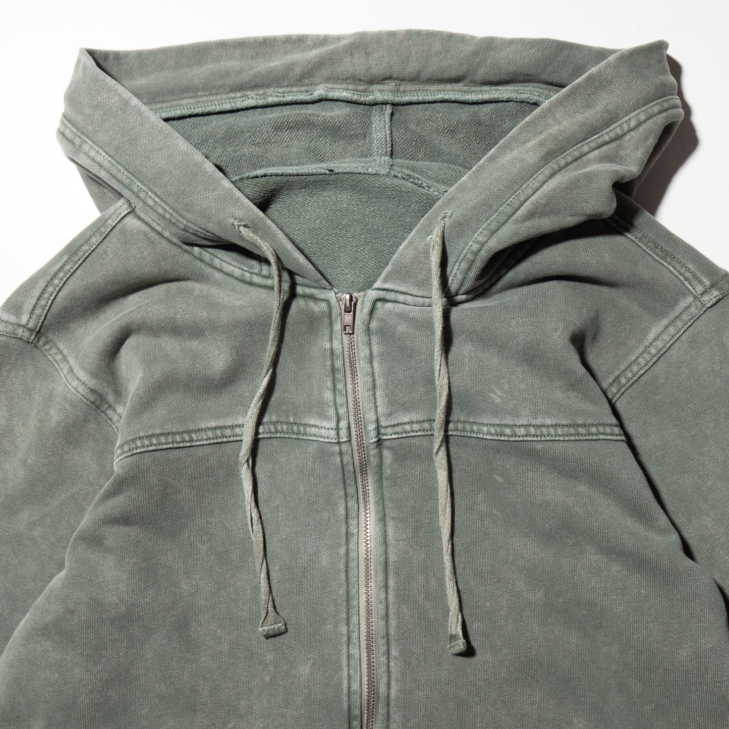 vintage fade zipped hoodie