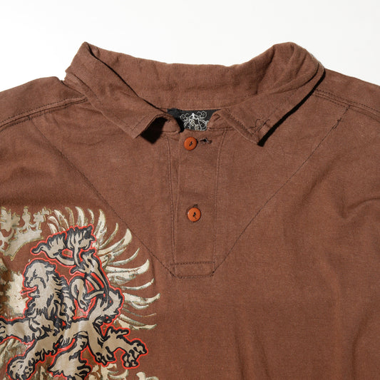 vintage heraldry hybrid polo shirt