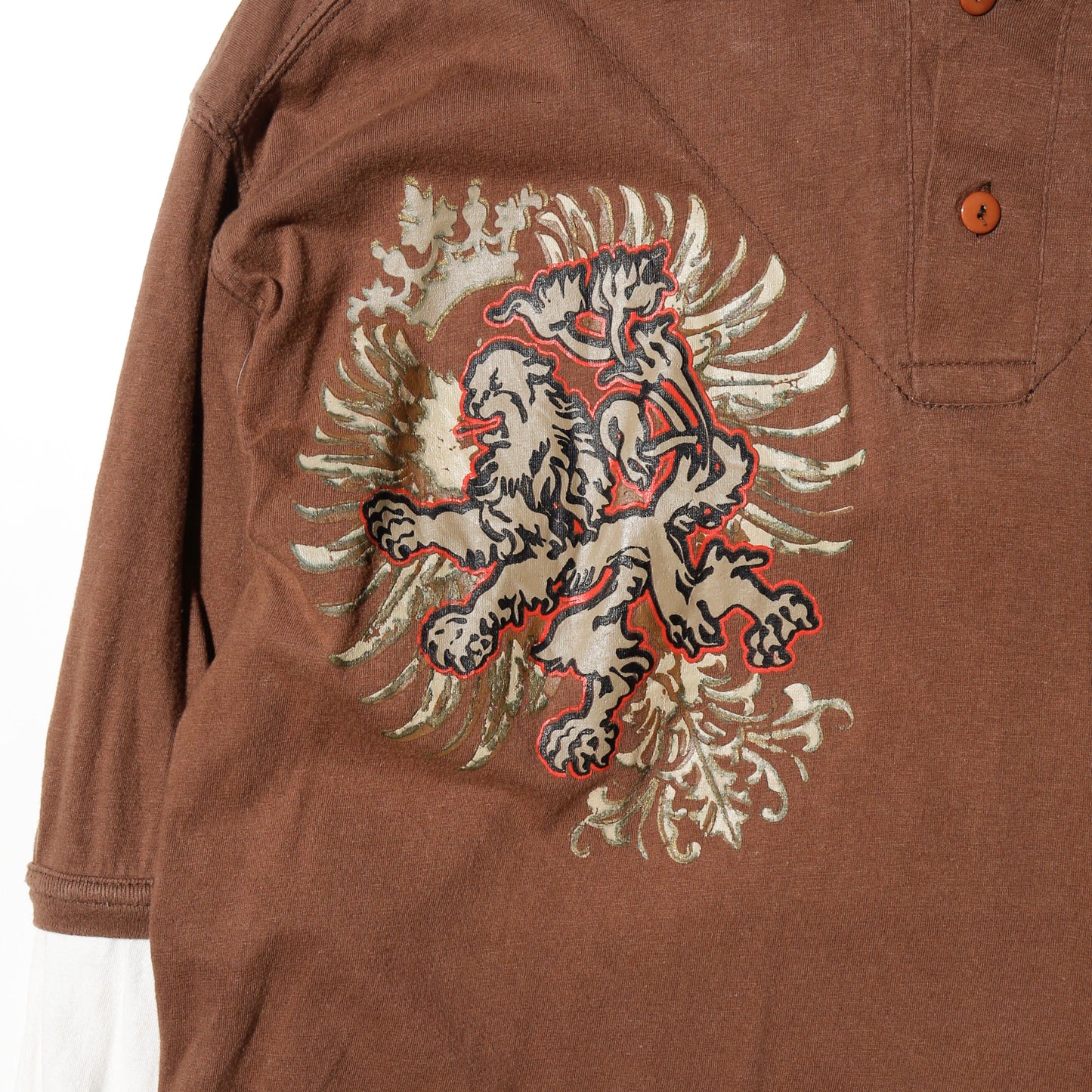 vintage heraldry hybrid polo shirt