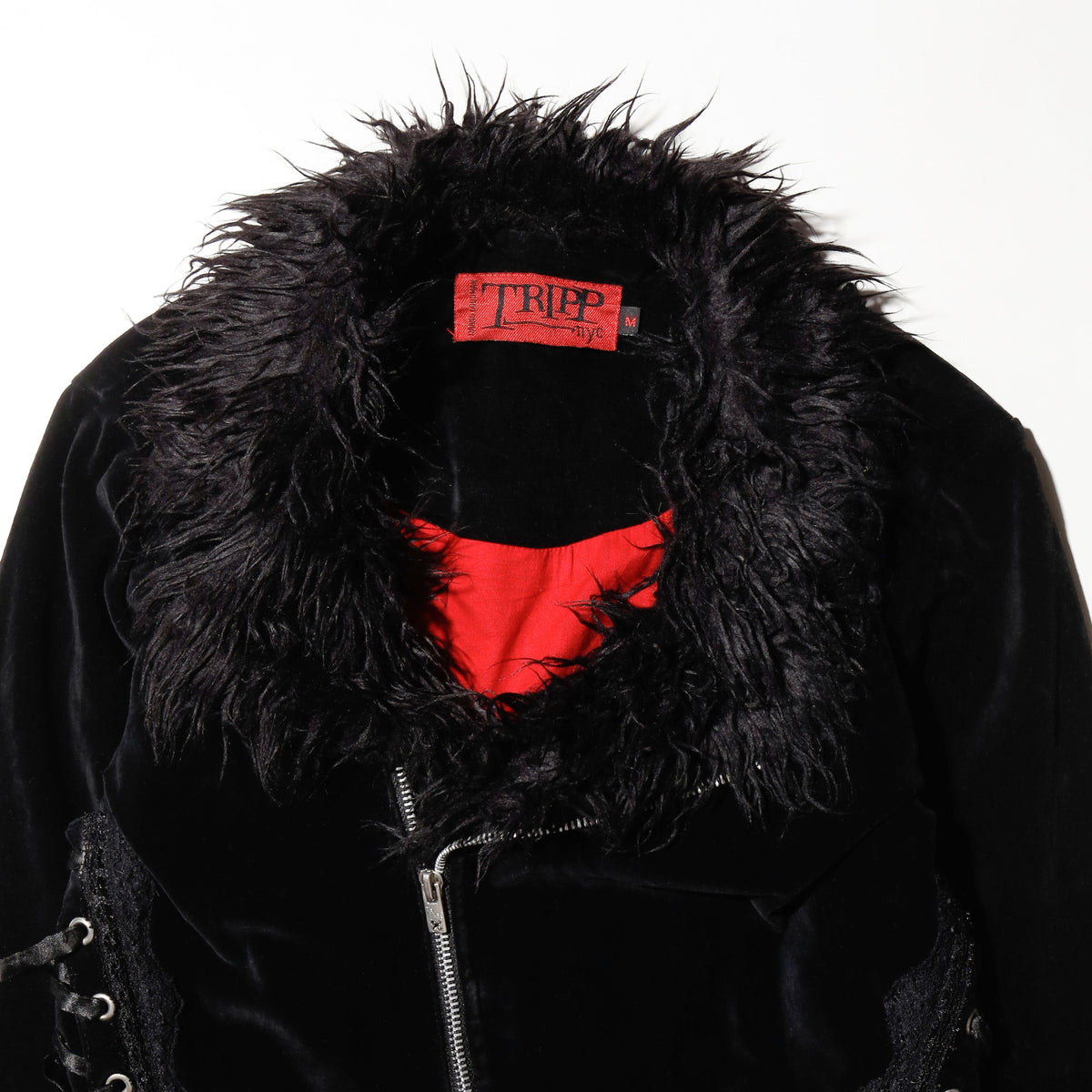 vintage tripp nyc fur collar velvet jacket